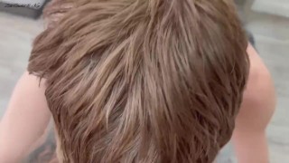 Sexy FemBoy Sucks and Gags on a Thick Cock