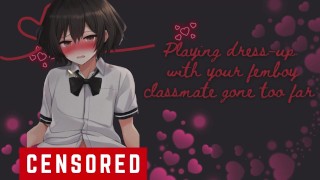 ASMR Femboy classmate dress up gone wrong